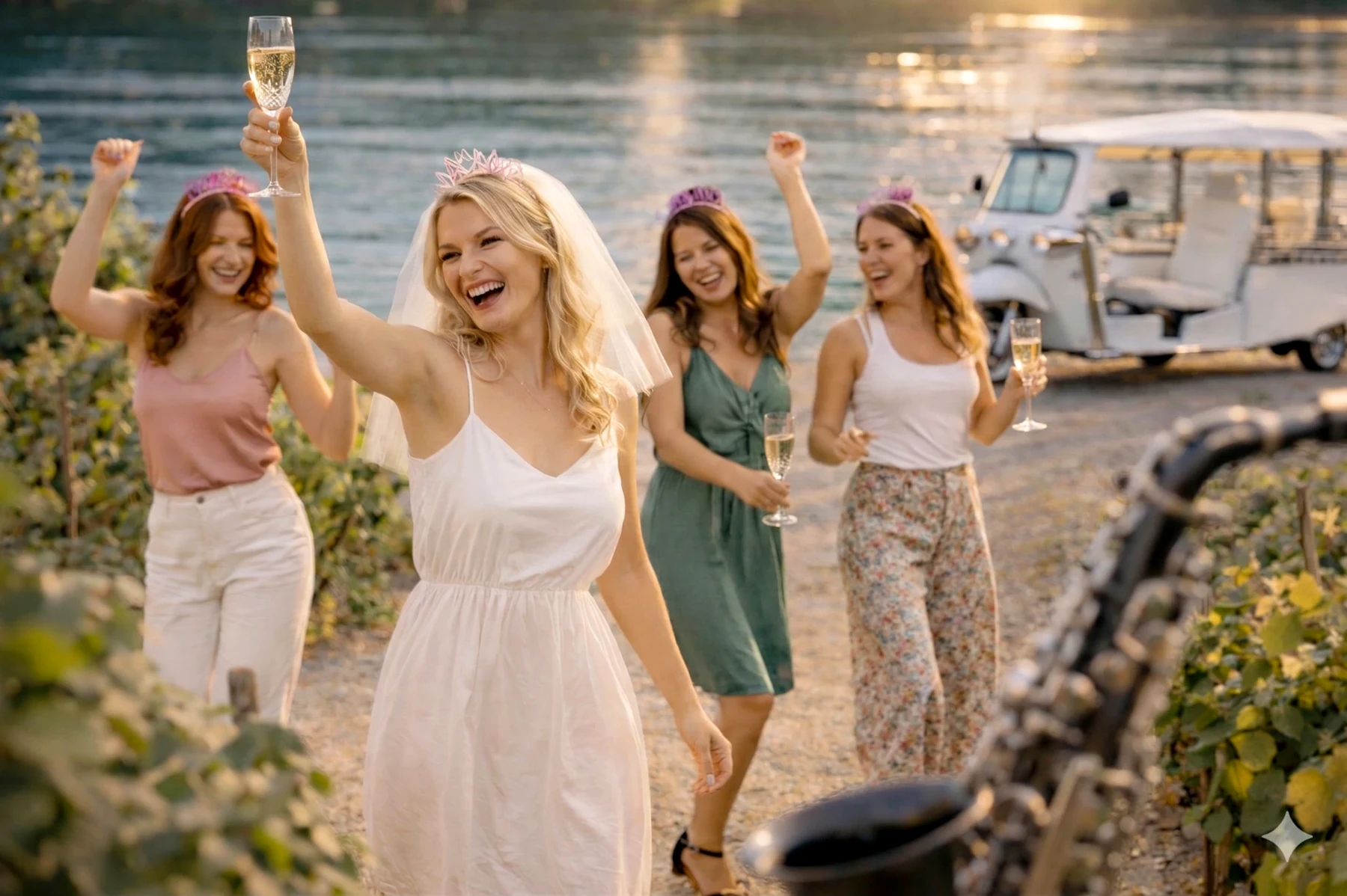 Hen party premium en Champagne avec Bubbles TukTuk